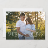モダンWe're+Expecting妊娠フォト 案内状 (正面)