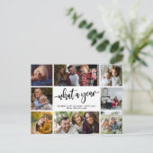 モダンWhat A Year Photo Collageはがき ポストカード (スタンド正面)