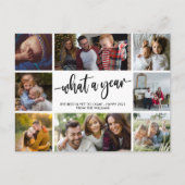 モダンWhat A Year Photo Collageはがき ポストカード (正面)