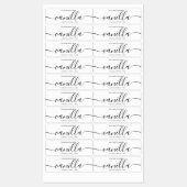 モダンwhite script candle製品ラベル ラベル (シート)