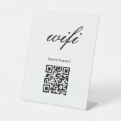 モダンWi-Fi QRコード付き台座サイン 台座サイン (正面)
