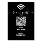 モダンWifiパスワードサイン ミニマルテーブルカード テーブルナンバー (裏面)