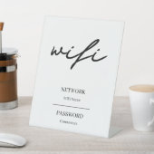 モダンWiFiパスワードネットワークディスプレイペダスタルサイン 台座サイン (インサイチュ)