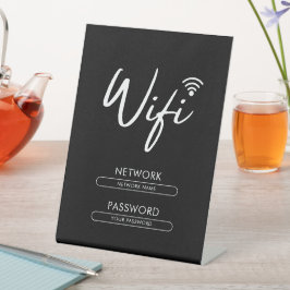 モダンWiFiパスワードネットワーク 台座サイン