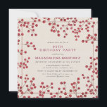 モダンWinter Red Berry 60th Birthdayパーティー 招待状<br><div class="desc">シック素朴なブライダルシャワー招待フレームとして素朴な赤い火の果実を特徴とする。そしてモダンミニマルタイポグラフィは美的を加えコンテンポラリーる。</div>