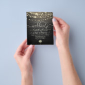 モダンWood & White Lights文字列結婚'   チラシ (手)