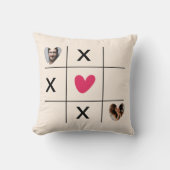 モダンxoxoハート写真コラージュ クッション (正面)