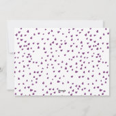 モダンXOXOパープルバレンタインデー写真 シーズンカード (裏面)