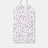 モダンXOXOパープルバレンタインデー ギフトタグ (裏面)