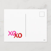 モダンXOXOピンクと赤ガレンティン最高のの友人 シーズンポストカード (裏面)
