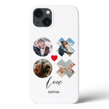 モダンxoxoフォトラブキスハートカスタムイニシャル