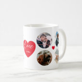 モダンxoxoフォトラブハート名前をカスタムする文字 コーヒーマグカップ (正面右)