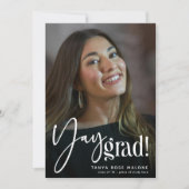 モダンYay Grad写真卒業 案内状 (正面)