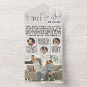 モダンYear in Review Newsletter with Photo Keepsake オールインワン招待状 (内側)