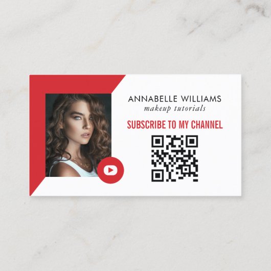 モダンYouTube写真 名刺 (裏面)