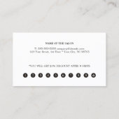 モダーエレガント白黒パターストライプンロイヤリティ ロイヤリティカード (裏面)