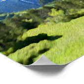 モダー絵画ウォーターカラー山の風景 ポスター (角)