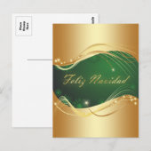 モチコドラド・ド・ナヴィダッド・コン・フォンド・ヴェルデ ポストカード (正面/裏面)