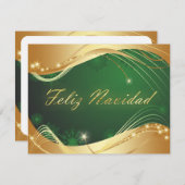 モチコドラド・ド・ナヴィダッド・コン・フォンド・ヴェルデ 招待状 (正面/裏面)