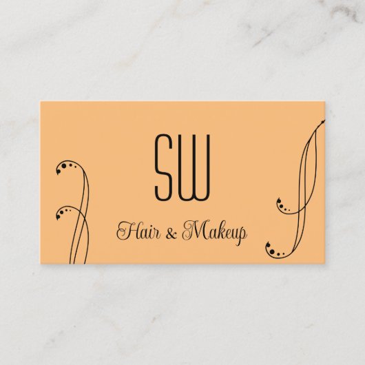 モチスタイリッシュッ華美チ黒一文字と写真 名刺 (正面)