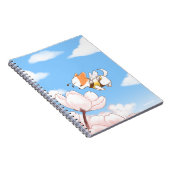 モチビーのまわりに犬の子犬と桜 ノートブック (右側)