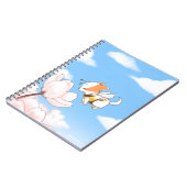 モチビーのまわりに犬の子犬と桜 ノートブック (左側)