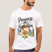 モチベーションあふれる成長思考の名言 Tシャツ (正面)