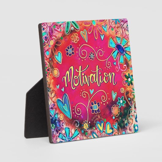 モチベーションお洒落おもしろいかわいらしフローライーゼル。 フォトプラーク (正面)