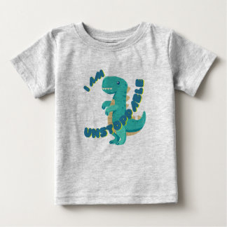 モチベーションかわいいDINO - Tレックス ベビーTシャツ