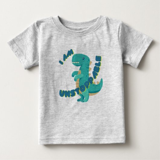 モチベーションかわいいDINO - Tレックス ベビーTシャツ (正面)