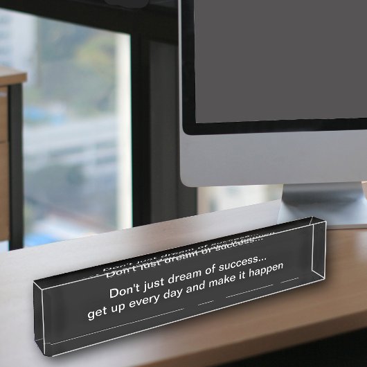 モチベーションと感動的ビジネス引用文 デスクネームプレート