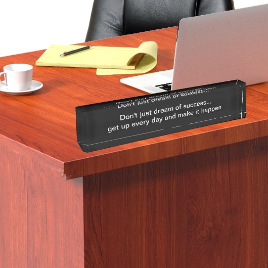 モチベーションと感動的ビジネス引用文 デスクネームプレート