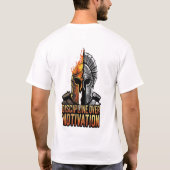 モチベーションに関する規律 – スパルタン戦士 Tシャツ (裏面)