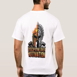 モチベーションに関する規律 – スパルタン戦士 Tシャツ