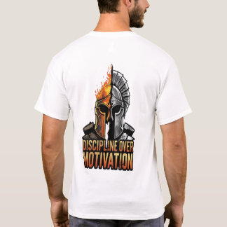 モチベーションに関する規律 – スパルタン戦士 Tシャツ