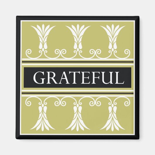 モチベーションのためのパワーワード – 感謝 マグネット (正面)