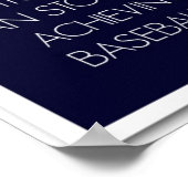 モチベーションのための野球引用文：成功ポスター ポスター (角)