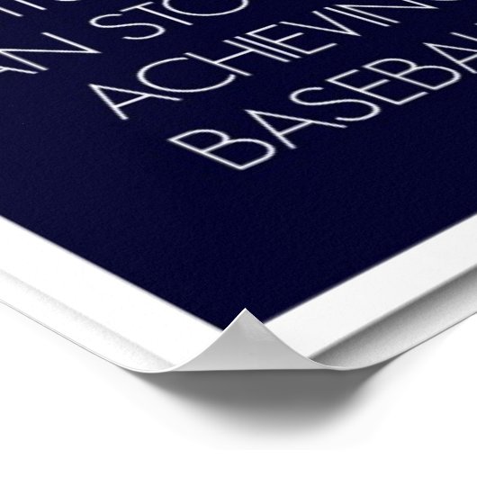 モチベーションのための野球引用文：成功ポスター ポスター (角)