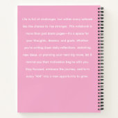 モチベーションの反射とマインドセ前向きットに戻る ノートブック (裏面)