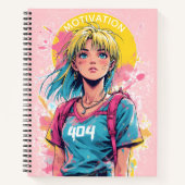 モチベーションの反射とマインドセ前向きットに戻る ノートブック (正面)