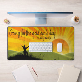 モチベーションの金ゴールドに向けて デスクマット
