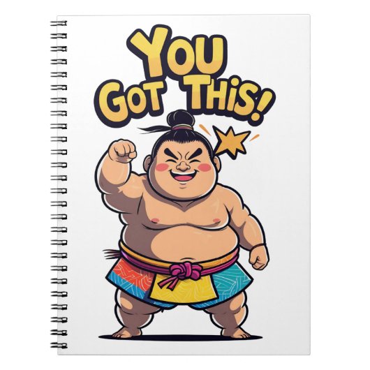 モチベーションの高い相撲得力士「You This!」 ノートブック (正面)