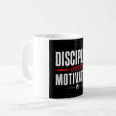 モチベーションより規律 コーヒーマグカップ (正面左)