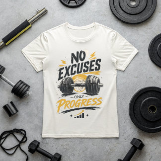 モチベーションを高めるジムTシャツ | 前進あるのみ Tシャツ