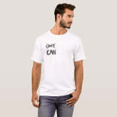 モチベーションを高めるタイポグラフィーデザイン - 「できる」に変える Tシャツ (正面フル)