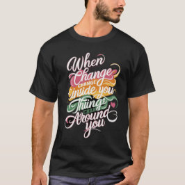 モチベーションを高めるチェンジ クォート Tシャツ