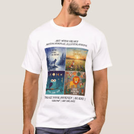 モチベーションを高める動物イラストと自然の引用 Tシャツ