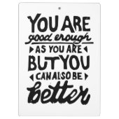 モチベーションを高める名言のリノプリント クリップボード (裏面)