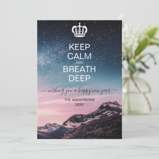 モチベーションを高める名言 新年の幸せな写真 シーズンカード (スタンド正面)