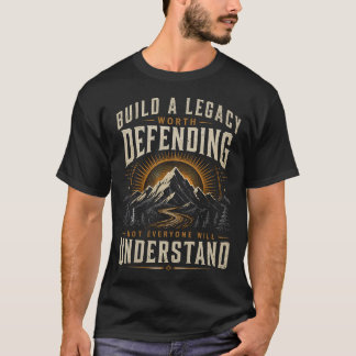 モチベーションを高める山のレガシーグラフィック Tシャツ
